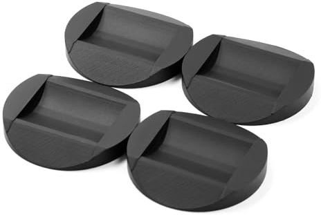 Furniture Caster Cups Black Rubber Bed Wheel Stoppers Pack of 4 | Anti-Sliding Feet Protector Pads; For Wooden Floors; Silicone Coasters