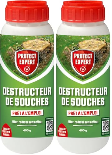 PROTECT EXPERT Déstructeur De Souche - 400g - Poudre A Epandre - Action Rapide - Fabriqué en France PRODSO400 (Lot de 2)