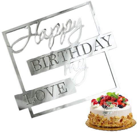 Décorations de gâteau de anniversaire, décoration de gâteau de anniversaire - Topper de d’ d’amant - Décoration de de fête, garniture de d'anniversaire pour amoureux