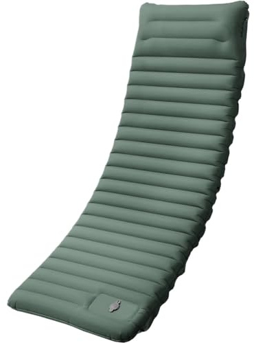 Luftbädd Tjock Camping liggunderlag Utomhuscamping Självuppblåsande mattor Skarvbar liggunderlag Bilmadrass(NT-04Green)
