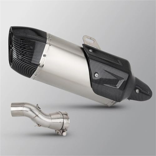 Scarico Tubo Terminale Di Scarico Per Motocicletta Per BMW R1200GS R1200 R 1200 GS Adventure, Silenziatore A Doppio Foro, Tubo Centrale Slip-on Moto Silenziatore Silenziatori(Colore 1)