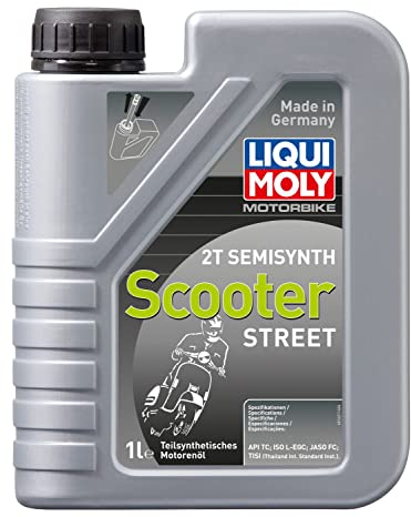 LIQUI MOLY Motorbike 2T Semisynth Scooter | 1 L | Motorrad 2-Takt-Öl | Art.-Nr.: 1621, farblos