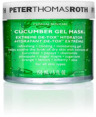 Peter Thomas Roth - Cucumber Mask 50ml, kylande gelmask för torr och irriterad hud, återfuktande ansiktsmask med gurka, papaya, kamomill, aloe vera, vegansk hudvård
