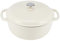 Amazon Basics Redondo – Horno holandés de hierro fundido esmaltado, con tapa, 5.7 L, Blanco