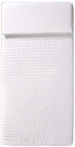 EvergreenWeb - Colchón para Niños 64x124 y 12 cm de Altura + Almohada Anti-Asfixia a Medida Gratis, para Cunas, Recubrimiento Blanco Removible de Algodón 100% Natural, Lavable y Hipoalergénico, Bebé