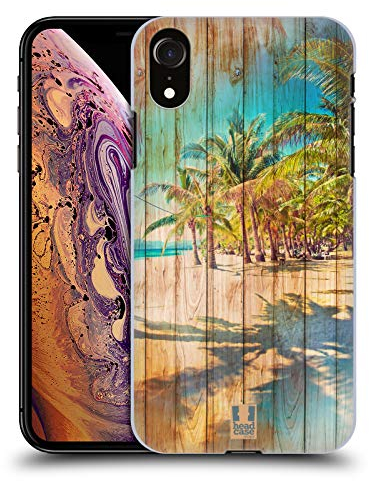 Head Case Designs Plage Mélangez Empreinte en Bois Coque Dure pour l'arrière et Fonds D'Écran Design Assorti Compatible avec Apple iPhone XR