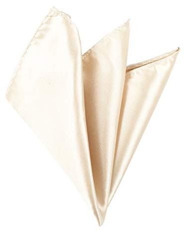 The Tie Co Premium Einstecktuch - Mattes Satin-Taschentuch für Herren, 29 x 29 cm, klassisches formelles Einstecktuch für Anzug, Hochzeit, Business, champagnerfarben, Einheitsgröße