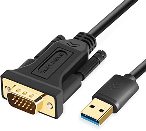 ELECABLE Cable Adaptador USB a VGA de 2 m Compatible con Mac OS Windows XP/Vista/10/8/7, USB 3.0 a VGA Macho 1080p para Pantalla de vídeo/convertidor (2 m)