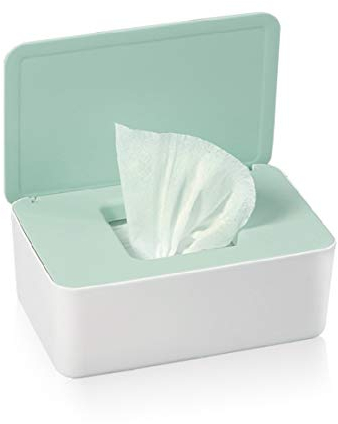 Porta Scatola Per Salviette Porta Scatola Dispenser Scatola Per Salviettine Scatola Porta Salviette Umidificate Può Essere Utilizzato Per La Carta Di Stoccaggio, Salviette, Verde Bianco