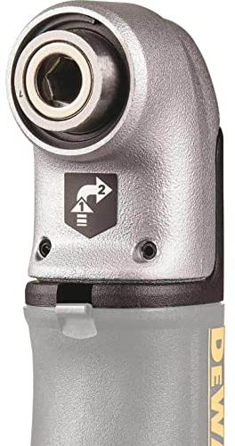 Dewalt Impact Winkelvorsatz für Schlagschrauber DT20503 (ultra kompakt, 1/4 Sechskant, schlagfest, performt mit bis zu 43Nm Drehmoment, für den Einsatz auf Akku-Schlagschraubern)