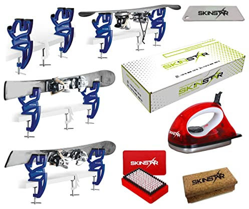 SkinStar Skiwax Starter Set Naturalwax 24 Hours Skispanner Skiwachs 6- teilig