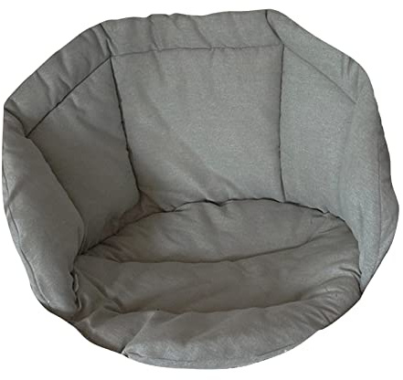 LOVIVER Outdoor Hängesessel Kissen, Grau, 60 x 60 x 45 cm, Leinen, Hängesesselkissen, Kissen, Entspannung und Dekoration (Indoor und Outdoor)