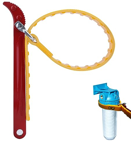 Sylanda Ölfilter Schraubenschlüssel,50-150mm Ölfilterschlüssel 8 Zoll Bandschlüssel Durchmesser mit Gummigurt Spannschlüssel zur Installation Repair