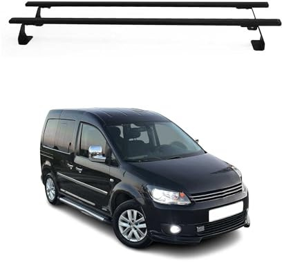 OMAC Dachträger für VW Caddy 2003-2015 Pre-FL Stahl 2 Stangen Schwarz