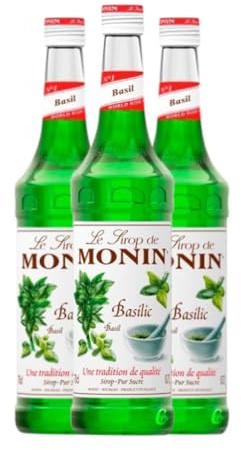 Schnapp MoninCocktail Sirope Albahaca Basilic 70 cl (Caja de 3 Botellas de 70 cl)