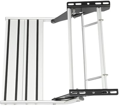LANNADD 55cm Manuelle Montage Trittstufen, Einstiegstufe Aus Aluminiumlegierung Schritt, Caravan Camping Edelstahl Stufen Einzelschritt Wohnwagenleiter für Rv Wohnmobile Reiseanhänger LKW