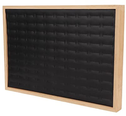 Locadence Schmucktablett, Schmuckkästchen mit 100 Fächern, 35,6 X 24,9 X 3,6 cm PU-Leder-Ring-Schmuckkästchen, Weich Gefüttertes Schmuckkästchen, Ohrring-Aufbewahrungsbox für Schmuck, Ohrringe