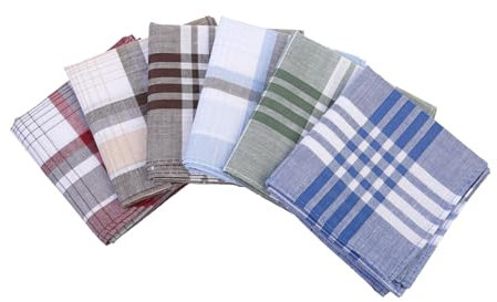 Yamoloz Taschentücher Herren, Baumwolle Stofftaschentücher Set, Traditionelle Taschentücher Stoff Herren Handkerchief 6 Stück