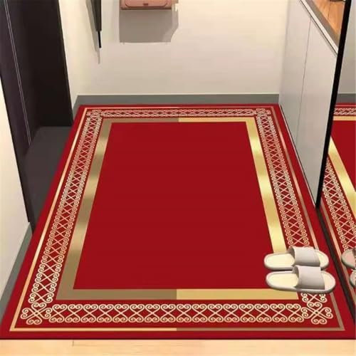 RUGMRZ Kinder Teppich Mädchen Webteppich Wohnzimmerteppich Modern Style Rot Schlafzimmer Waschbar Outdoor 120X170CM