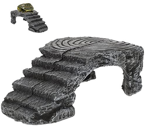 BESPORTBLE Schildkröten-hängeplattform Zum Sonnenbaden Harzmaterial Terrasse Für Aquarien Sicheres Und Stabiles Kiesel-kletterdock
