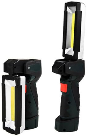 MANFUKUYA Lampe de Travail LED Rechargeable par USB Lampe Mécanique Magnétique Pliable a 180° et Rotative a 360 5 Modes D'éclairage pour la Réparation de Voitures avec Crochet de Suspension