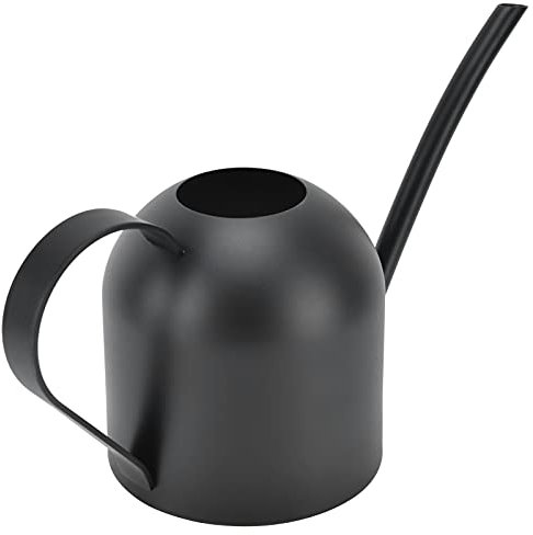 Arrosoir de Jardin en Acier Inoxydable Noir, Arrosoir pour Plantes à Long Bec, 500ML- pour l'entretien des Plantes d'intérieur et d'extérieur