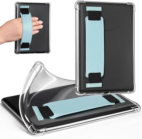 CoBak Clear Durchsichtige Hülle für 7 Zoll 2024 Kindle Paperwhite 12. Generation und Kindle Colorsoft Signature Edition (Modell Nr. SA569P) 7- Leichte Kratzfeste Weich, Seegrün