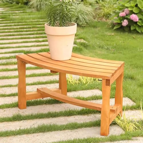 KXJPIZIYB Kombinierte Gartenbank, Gebogene Bank Outdoor, Gartenzaun-Baumbank, Mehrere Styling-Verbindungen, für Rasen, Garten, Hof, Park(Yellow)