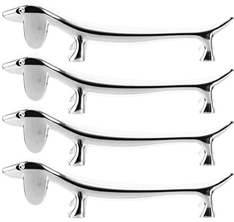ABOOFAN 3 Sätze Essstäbchen Ruhen Essstäbchen Rest Löffelablage Für Hunde Topfdeckelhalter Küchenarmatur Küche Zubehör Gabelgestell Essstäbchenhalter Aus Legierung Silver 4 Stück * 3