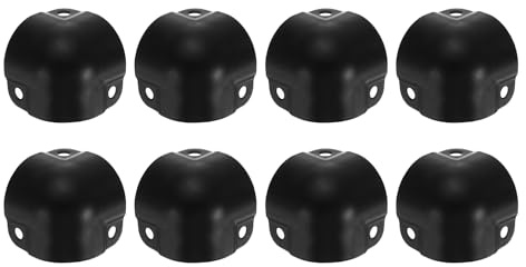 sourcing map 8 Pcs Decorative Box Corner Cover, 26mm Metal Edge Guard, Furniture Corner Edges Protector, Black