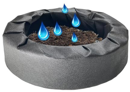 Schwimminsel Teich Rund, 18 cm/27 cm Teichpflanzen Korb, Schwimmender Teichpflanzer, Wasser schwimmende Blumeninsel, gewebter Stoff Gartenteich Pflanzer, Pflanzentopf für Wassermerkmale und Gärten