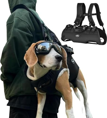 Wakytu Hundefördergurt Sling Lift ideal für Haustiersupport Rehabilitation mit verstellbarem Polster atmungsaktivem Riemen zum Spazierengehen für Hunde mit Behinderungen verminderter Stabilität 7-15kg