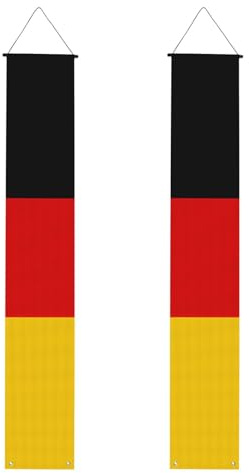 Bannière de bienvenue à suspendre avec drapeau allemand, drapeau vertical, pour décoration intérieure et extérieure, 180 x 30,5 cm