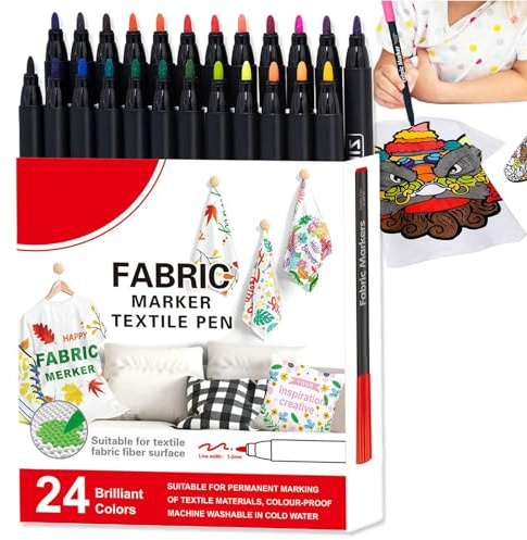 Tygmarkörer Textil Akvarellmålning Doodling Tvättbar
