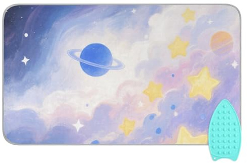 Blue Planet Asse da stiro resistenti al calore con supporto in ferro in silicone resistente al calore asse da stiro pad per viaggi Manta para planchar ropa 121,9 x 71,1 cm