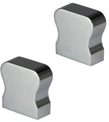 Jackson Woodturners Forge Chrome HR Handrail End Cap – Pair | Modern Stair Accessory for HR Profile Handrails | Chrome Finish