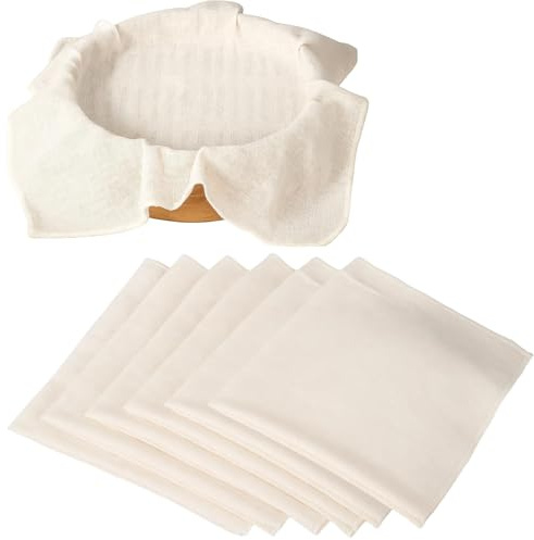 6 Stück Passiertuch, 60 X 60 Cm Käsetuch Waschbares Mulltuch, Passiertuch Wiederverwendbar, No Staining, Density 100, Cheesecloth Zum Filtern Von Säften, Käse, Kräutertee Und Dämpfen Von Speisen