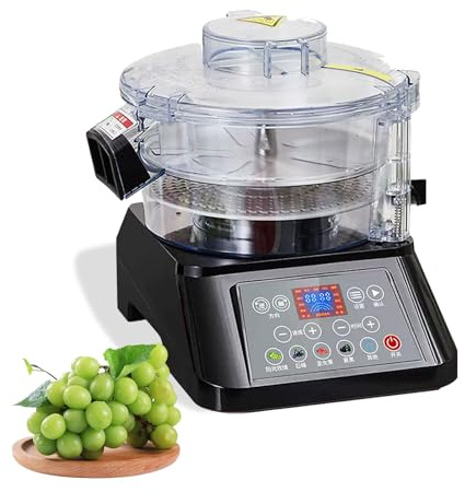 Lissontine Professional Grape Peeler | Automatic Fruit Skin Remover with Adjustable Settings | Large Capacity 500g, Efficient Peeler for Grapes, Blueberries, And Other Small Fruits Black