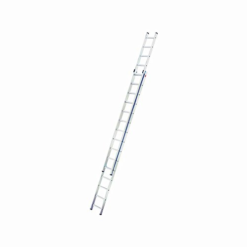 Hailo ProfiStep-Duo - Escalera industrial 2 tramos de aluminio (2 x 15 peldaños)