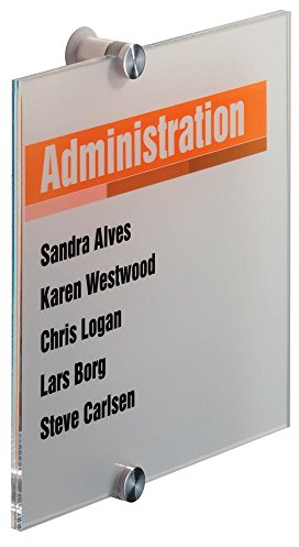 Durable Türschild Crystal Sign, 210 x 210 mm, mit bedruckbarer Folieneinlage, transparent, 482419