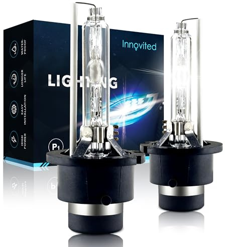 Innovited D4S HID Xenon Headlight Bulbs 6000K Cool White High Low Beam 66440 42402 42402WX,etc Replacement Bulb - Pack of 2