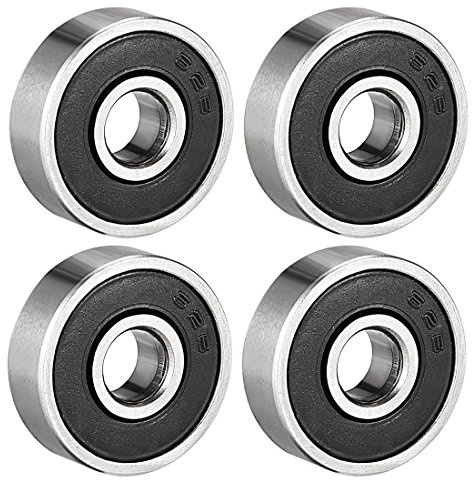 sourcing map 4 Stück Rillenkugellager 626-2RS 6 x 19 x 6mm Kohlenstoffstahl | doppelt versiegelt Kugellager