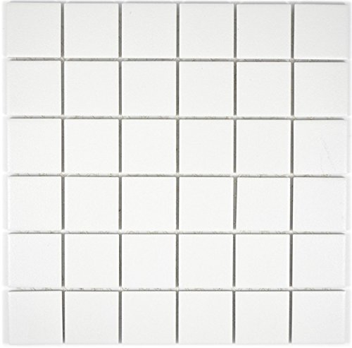 Piastrelle a mosaico, in ceramica, colore bianco antico, antiscivolo, R10