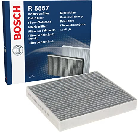 Bosch R5557 Activated Carbon Cabin Filter, Replacement Filter - Against Unpleasant Smells, Pollen and Dust for Cleaner Air Inside the Vehicle