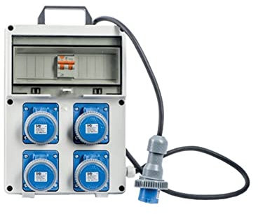 QUADRO ELETTRICO PORTATILE TERMOPLSTICO 4 PRESE 220V 16A MARCA VB SERIE PL 220-4