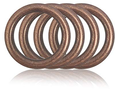 Ganzoo O-Ring 25mm Druckguss kupferbraun, 4er Set, nichtrostend, Zubehör und Beschlag für DIY Hunde-Leinen sowie Hunde-Halsbänder, für Paracord 550, Flechtarbeiten, Anhänger und Riemen