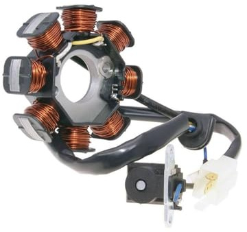 2EXTREME Lichtmaschine/Stator kompatibel mit Peugeot Ludix 50 Professional | Ersatz-Lichtmaschine für 50ccm 4T Roller, bei Problemen an Zündanlage/Bordnetz; kompatibel mit Peugeot Speedfight 3 50 4T