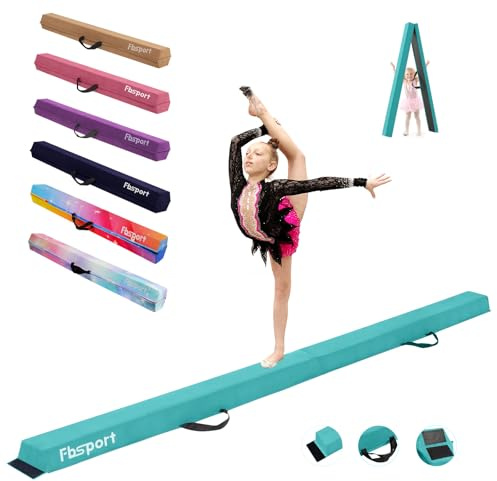 FBSPORT Poutre de Gymnastique 300 CM Poutre d'équilibre de Gymnastique se Pliante, équipement d'exercice de Sport de Faisceau de Faisceau de Plancher de Gymnastique pour la Formation d'enfants
