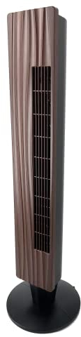 Be Cool Turm-Ventilator – Effektiver Lüfter für Innenbereich, 3 Geschwindigkeitsstufen, edle Holz-Optik und elegantes Design, geräuscharmer Betrieb – 100 cm