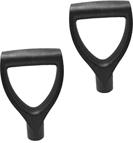 Garneck Kunststoff Schaufelgriff PVC Rutschfester Griff Für Grab Und Rechenwerkzeuge Leicht Und Langlebig Mit Schraubenbefestigung 2 Stück Schwarz